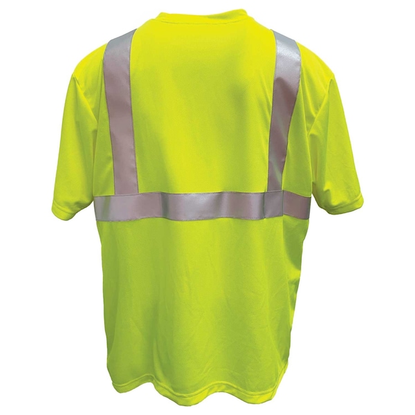 Hi-Vis Class 2 Black-Bottom T-Shirt, Yellow, Size Medium